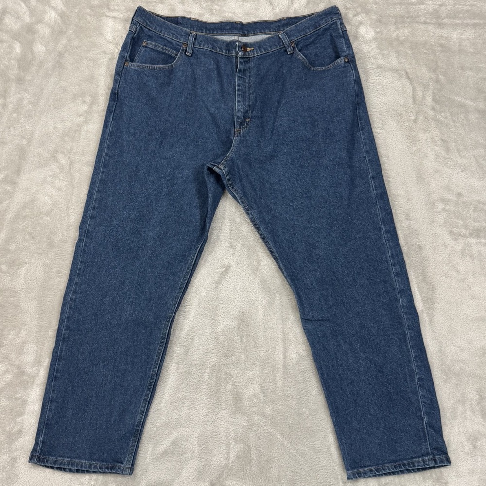 Wrangler Jeans Mens 40x30 Blue Flex‎ Comfort Relaxed Straight Stretch Denim